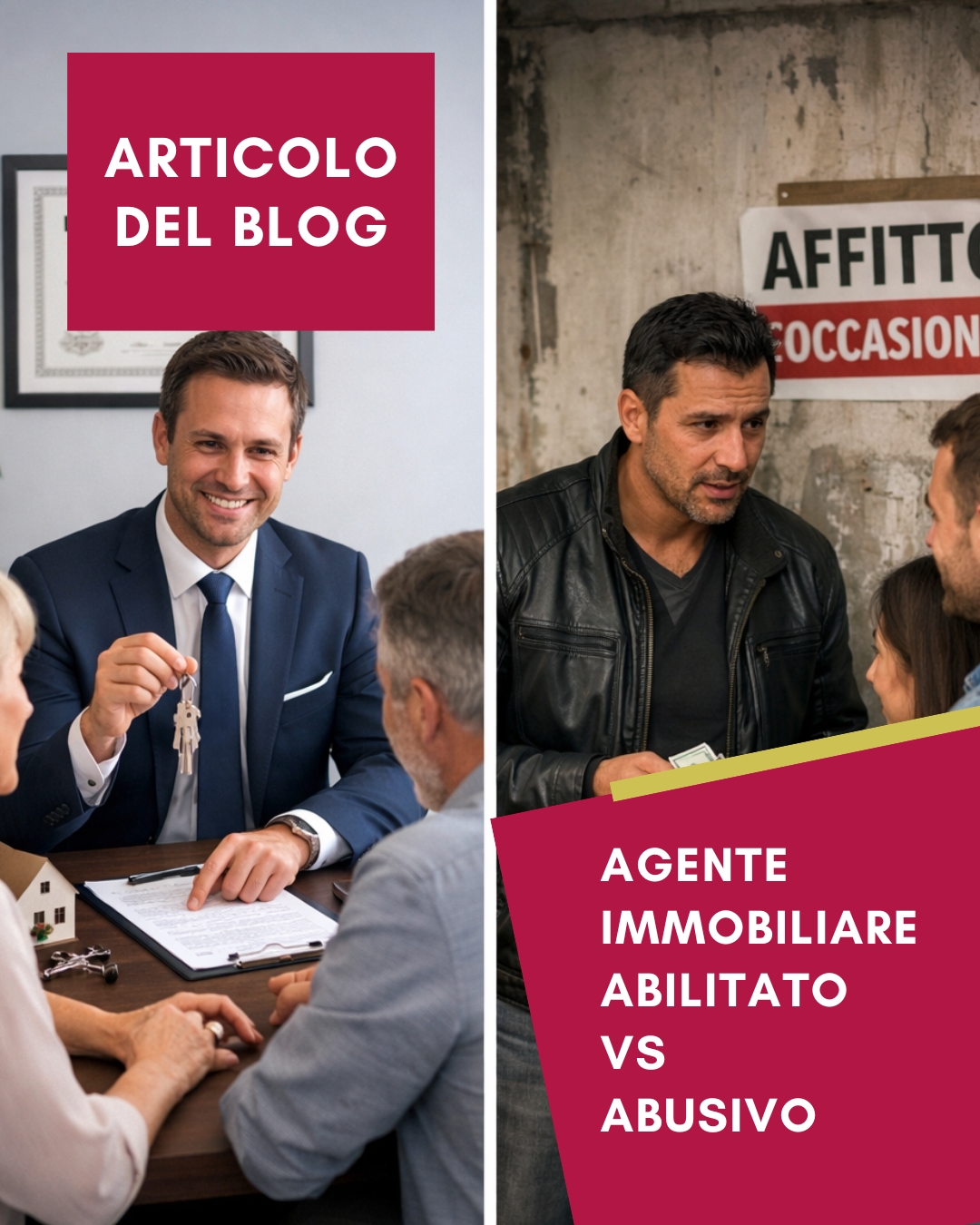 Per vender casa serenamente e velocemente non affidarti al caso ma contatta un agente immobiliare abilitato. Avrai la garanzia di non dover trattare con un abusivo che in caso di danno procurato scompare e non lo rintracci mai più.