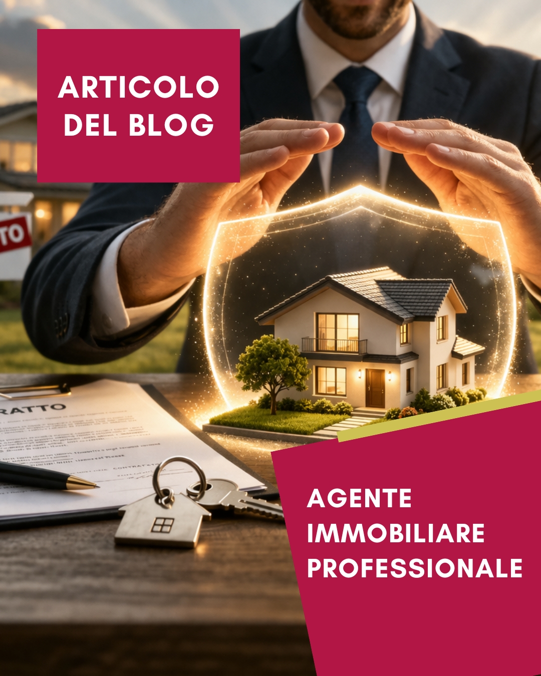 Questa immagine simboleggia il senso di protezione che dovrebbe dare un professionista nel momento in cui tratta la compravendita di un bene importante come una casa