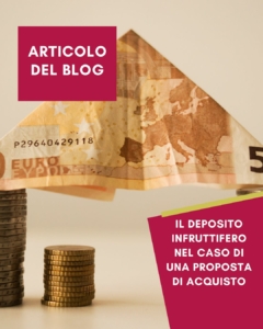 Quando si sottoscrive una proposta di acquisto irrevocabile per l'acquisto di una casa è necessario lasciare una somma di denaro, variabile a seconda delle circostanze, che serve per garantire le buone intenzioni dell'acquirente. Una volta intervenuta l'accettazione da parte del venditore detta somma si trasforma automaticamente in caparra confirmatoria.