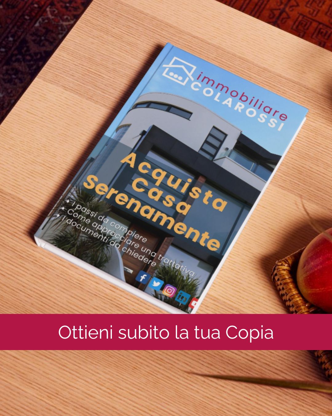 Scarica la Guida per Acquistare Casa Serenamente. Scopri tutti i documenti necessari per la, quando chiederli e perché sono importanti, impara le tecniche di negoziazione e molto altro per Comprare la tua nuova Casa serenamente e al miglior prezzo di mercato.