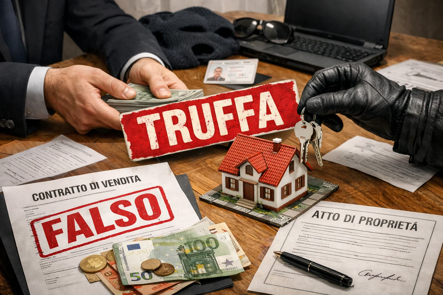 Una truffa immobiliare realmente accaduta: una casa venduta all’insaputa del proprietario. La cronaca racconta quanto sia facile abbassare la guardia.