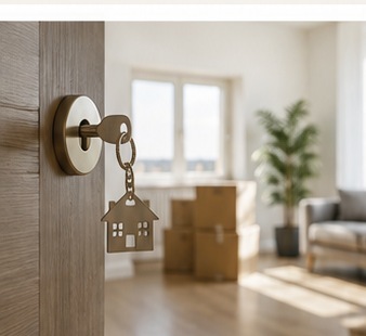 Chiavi di casa durante una compravendita immobiliare